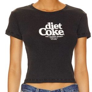Black Diet Coke cropped tee